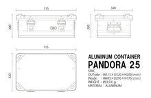画像をギャラリービューアに読み込む, ALUMINUM CONTAINER 「PANDORA25」 - VENTLAX