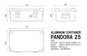 ALUMINUM CONTAINER 「PANDORA25」 - VENTLAX