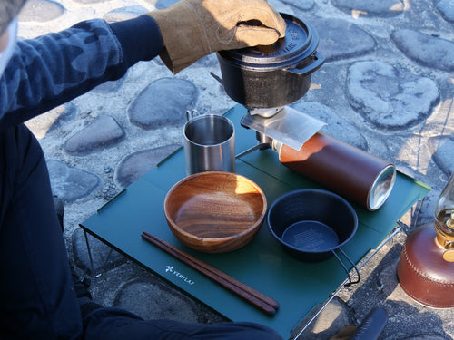 ALUMINUM SOLO TABLE - FORESTGREEN (wide) - VENTLAX