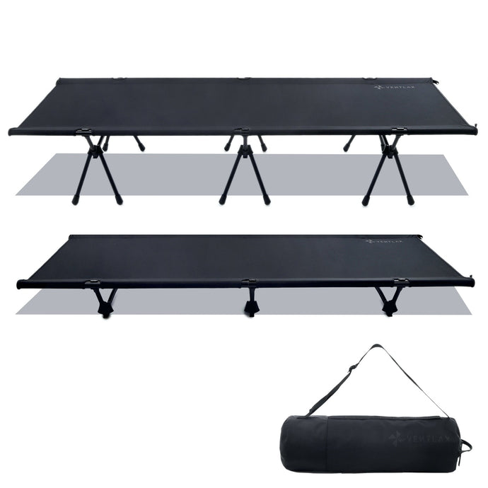 2WAY ADJUSTABLE COT (BLACK) - VENTLAX